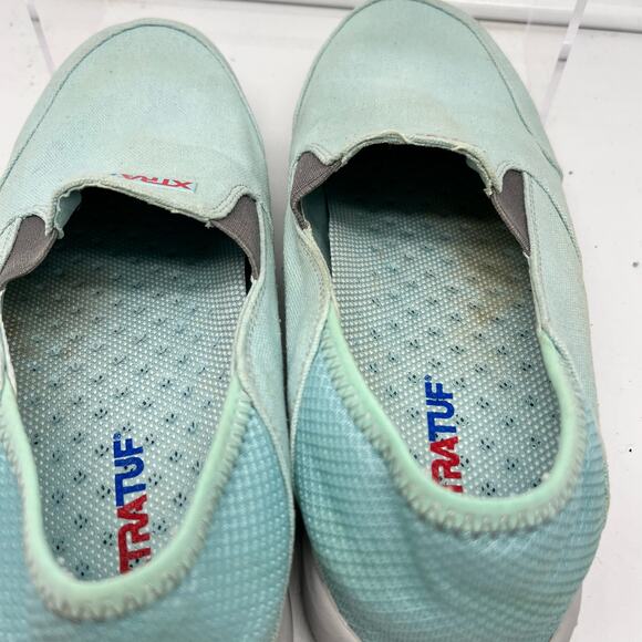 XTRATUF Shoes Womens 9.5 Sheng Fu Deck Slip Resistant Turquoise Blue Loafers - Picture 6 of 9